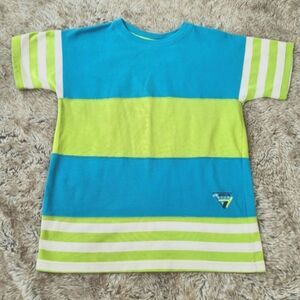 SJB Sport‎ Striped Tee Blue & Green Size Small
